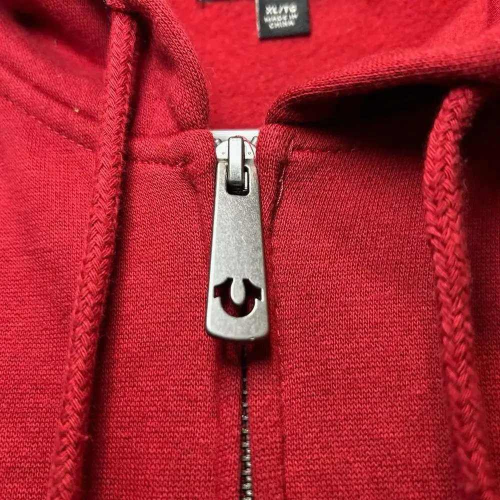 True Religion Men’s Red Logo Trim Track Jacket, Size XL